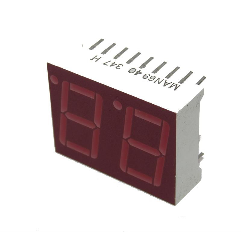 MAN6940 Numeric LED Red 2 Character Display 7 Segment Common Cathode