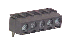 5-pole PCB terminal connector wire entrance vertical